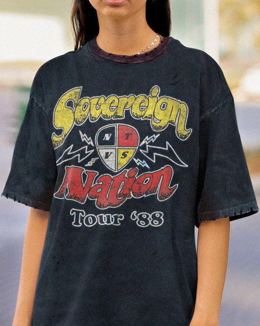 Oversized Distressed Sovereign Tour Tee