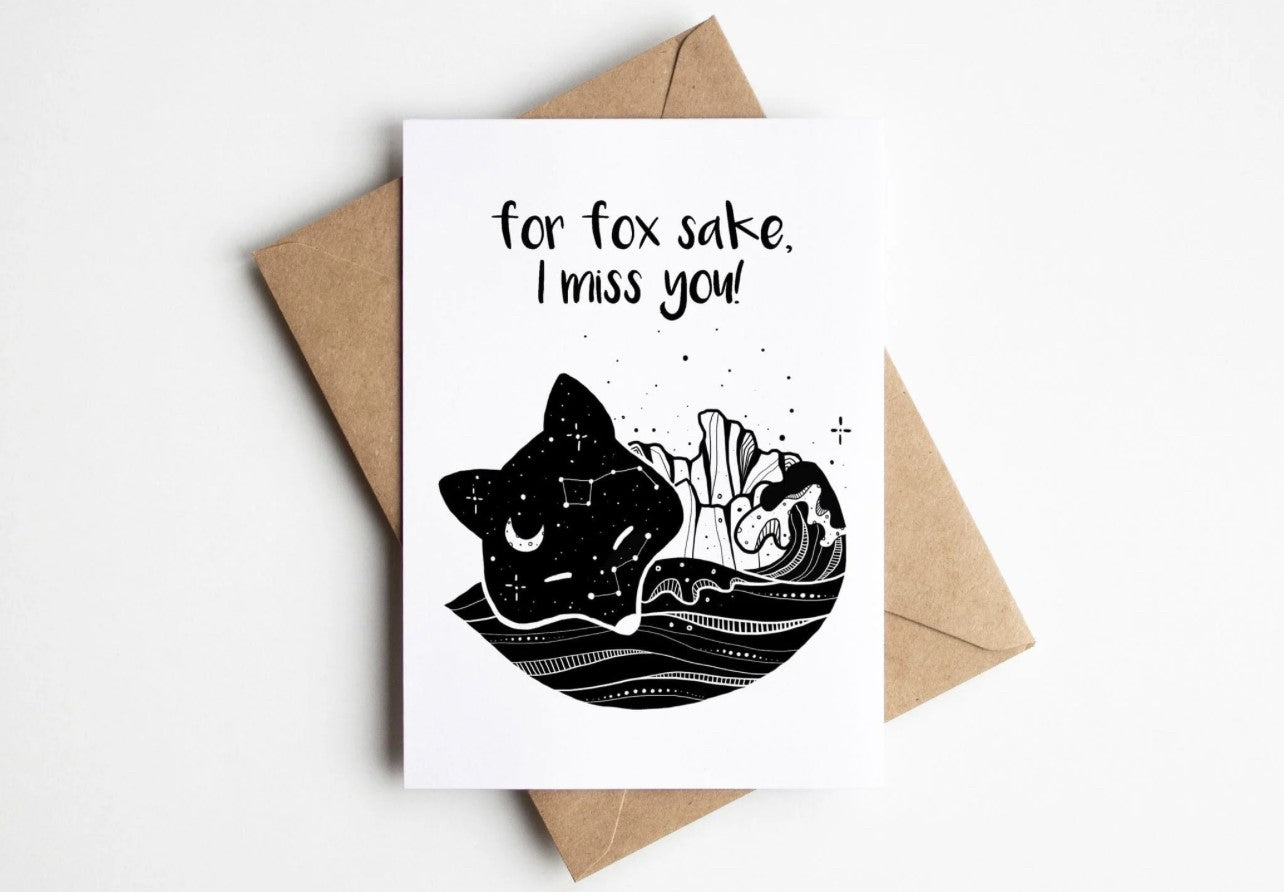 For Fox Sakes, I Miss You Greeting Card