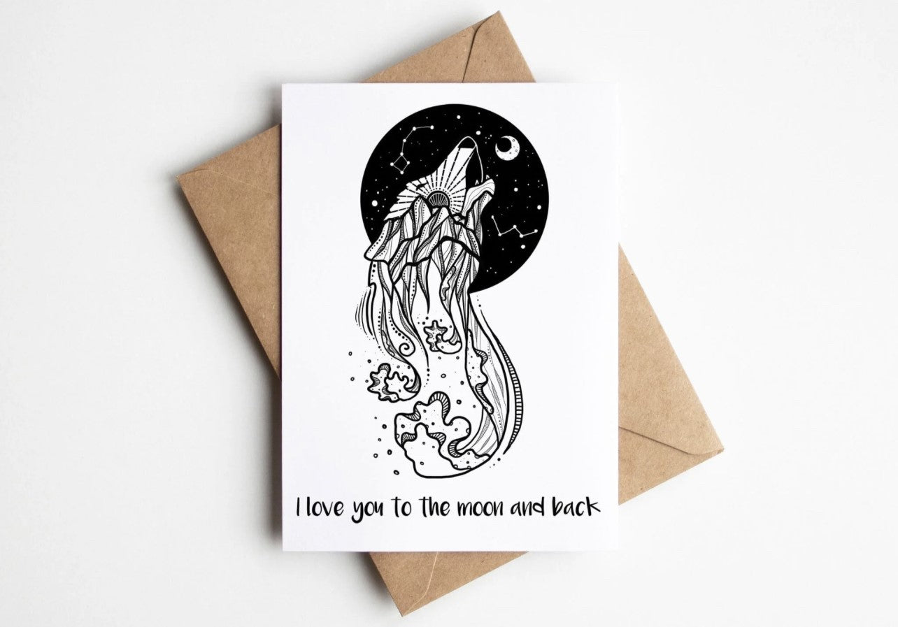 I Love You To The Moon And Back - Greeting Card