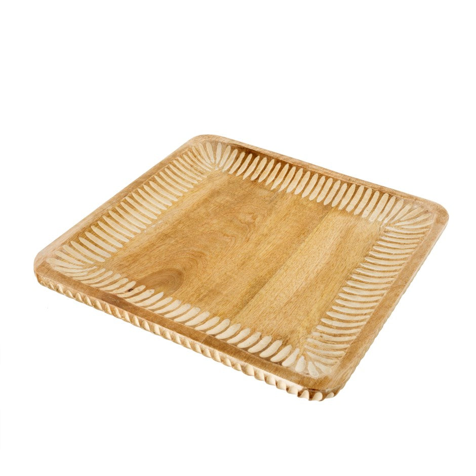 Large Grove Wooden Tray Square