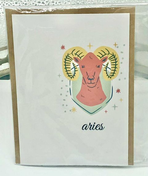 Aries Zodiac Card