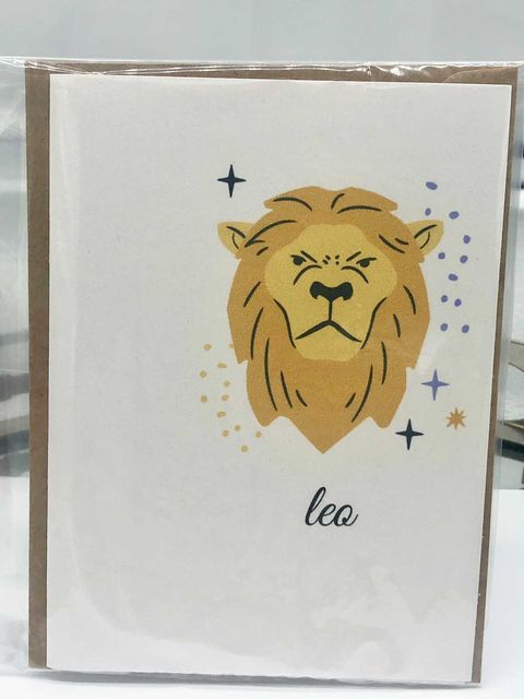 Leo Zodiac Card