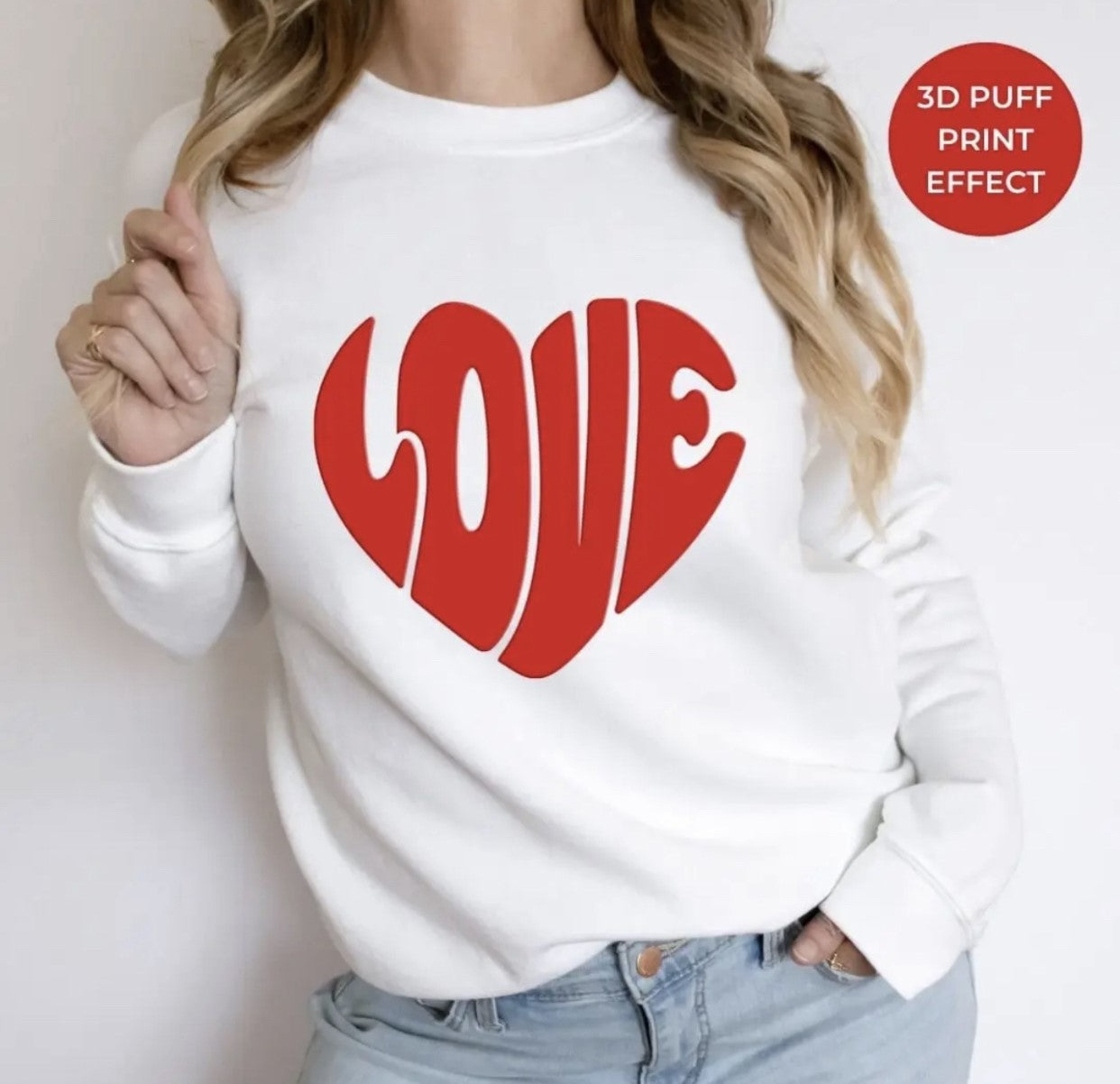 Love Puff 3D Print Sweatshirt
