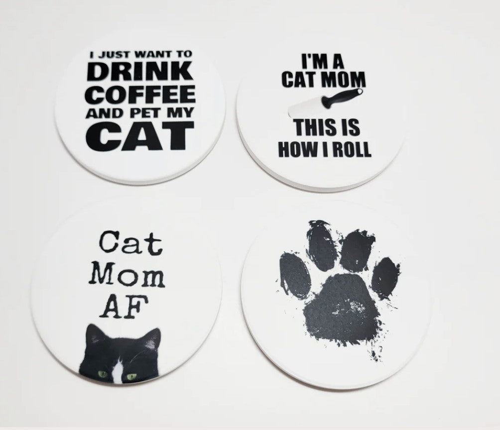 Cat Mom | Ceramic Coasters