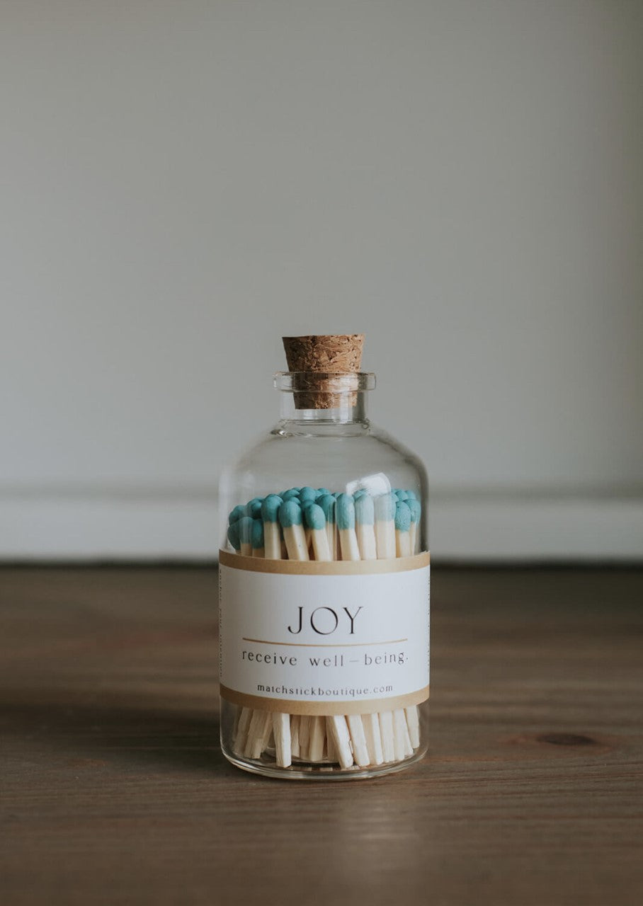 JOY | Turquoise Matches & Apothecary Jar