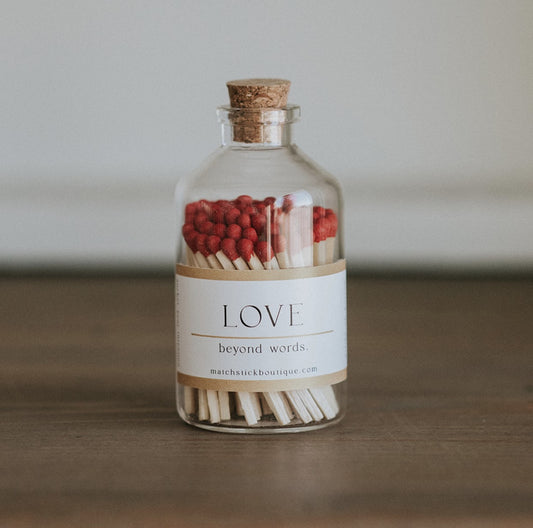 LOVE | Red Matches & Apothecary Jar